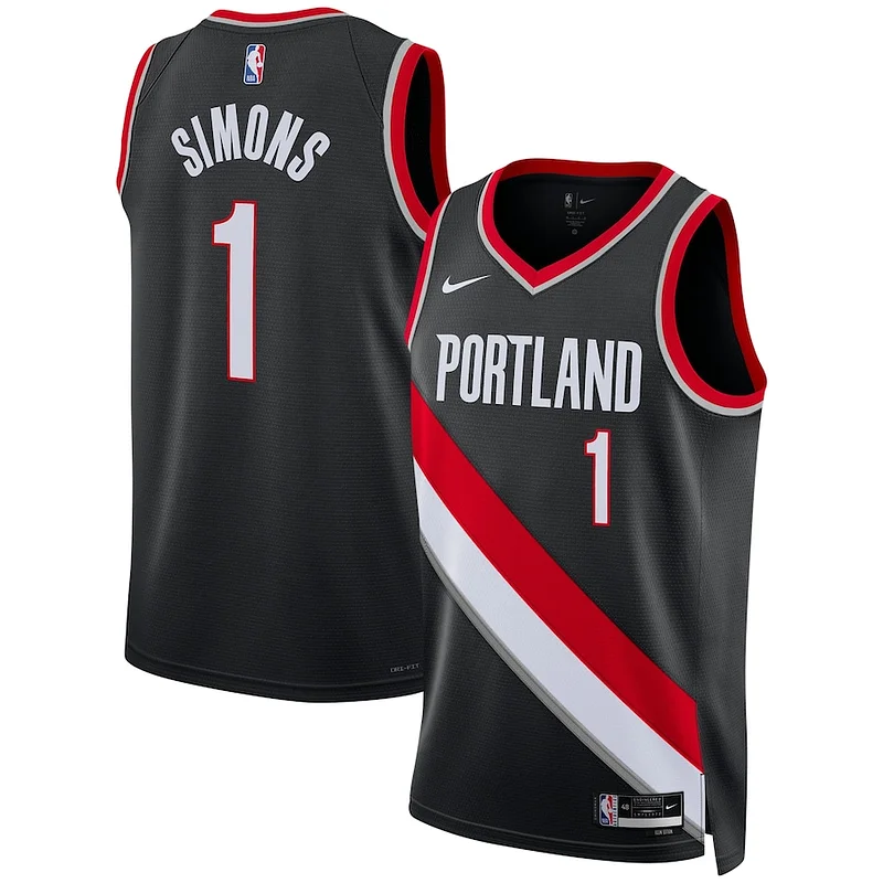 Raffinato Attraente Anfernee Simons Portland Trail Blazers Nike Unisex Swingman Jersey Association Edition Black