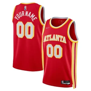 Moderno Atlanta Hawks Nike 2021/22 Diamond Swingman Custom Jersey Icon Edition Red