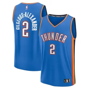 Eccezionale Pratico Shai Gilgeous Alexander Oklahoma City Thunder Youth Fast Break Replica Player Jersey Icon Edition Blue