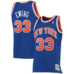 Fascinante Patrick Ewing New York Knicks 1991/92 Big & Tall Hardwood Classics Swingman Jersey Blue