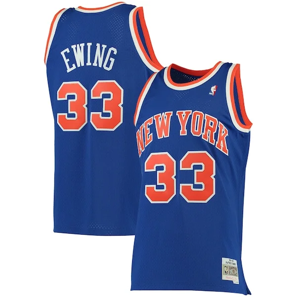 Fascinante Patrick Ewing New York Knicks 1991/92 Big & Tall Hardwood Classics Swingman Jersey Blue
