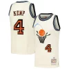 Gorgeous Shawn Kemp Cleveland Cavaliers Chainstitch Swingman Jersey Cream