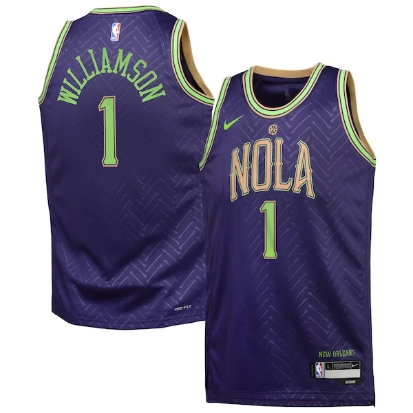Robusto Attraente Zion Williamson New Orleans Pelicans Nike Youth 2024/25 Swingman Player Jersey City Edition Purple