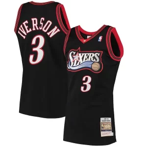 Splendido Allen Iverson Philadelphia 76ers 1997/98 Hardwood Classics Authentic Jersey Black