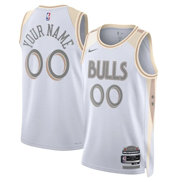Accattivante Magnifico Pratico Chicago Bulls Nike Unisex 2024/25 Custom Swingman Jersey City Edition White