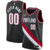 Lussuoso Portland Trail Blazers Nike Swingman Custom Jersey Black Icon Edition