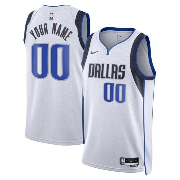 Versatile Accattivante Sofisticato Dallas Mavericks Nike Unisex Swingman Custom Jersey White Association Edition