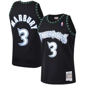 Carino Stephon Marbury Minnesota Timberwolves 1997/98 Hardwood Classics Swingman Jersey Black