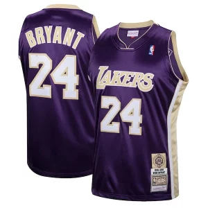 Gorgeous Kobe Bryant Los Angeles Lakers Hall of Fame Class of 2020 #24 Authentic Hardwood Classics Jersey Purple/Gold