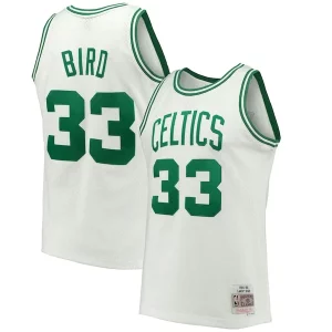 Duraturo Prestigioso Larry Bird Boston Celtics Hardwood Classics 1985/86 Swingman Jersey White/Kelly Green