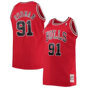 Pratico Dennis Rodman Chicago Bulls 1997/98 Big & Tall Hardwood Classics Swingman Jersey Red