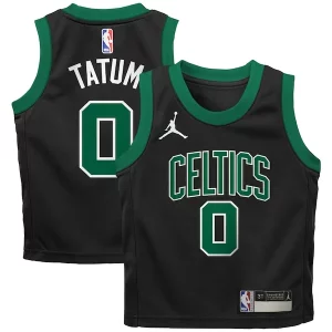Trendy Cool Jayson Tatum Boston Celtics Jordan Brand Preschool 2022/23 Replica Jersey Statement Edition Black