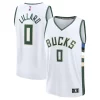 Gorgeous Damian Lillard Milwaukee Bucks Fast Break Replica Player Jersey Association Edition White