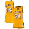 Ottimo Shaquille O'Neal Los Angeles Lakers Women's 1999/00 Hardwood Classics Swingman Jersey Gold