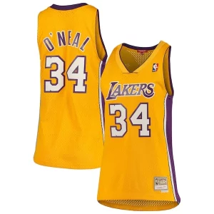 Ottimo Shaquille O'Neal Los Angeles Lakers Women's 1999/00 Hardwood Classics Swingman Jersey Gold