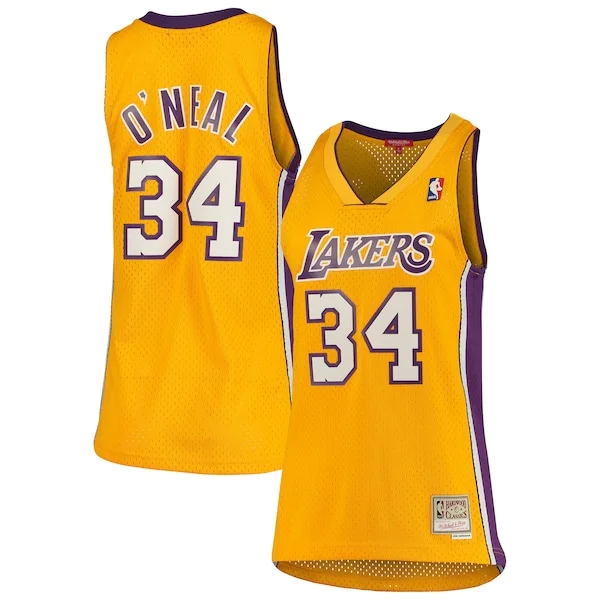 Ottimo Shaquille O'Neal Los Angeles Lakers Women's 1999/00 Hardwood Classics Swingman Jersey Gold