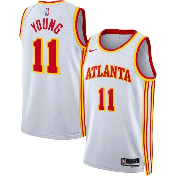 Comodo Gorgeous Trae Young Atlanta Hawks Nike Unisex Swingman Jersey Association Edition White/Red