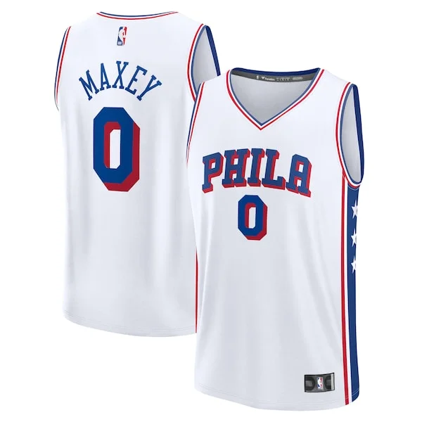 Bellissimo Sofisticato Tyrese Maxey Philadelphia 76ers Youth Fast Break Replica Player Jersey Association Edition White
