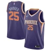 Moderno Fascinante Mikal Bridges Phoenix Suns Nike Youth Swingman Jersey Icon Edition Purple/White