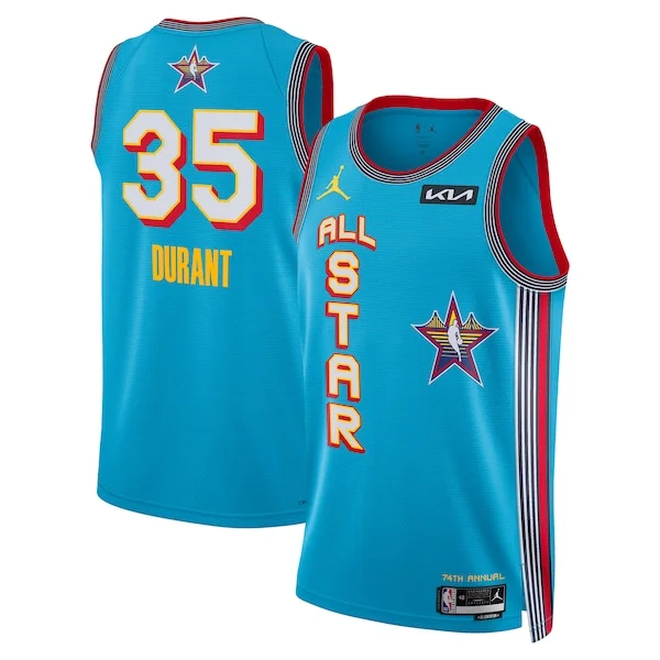 Pratico Duraturo Kevin Durant Jordan Brand Unisex 2025 NBA All Star Game Swingman Player Jersey Light Blue