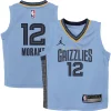 Pratico Prestigioso Ja Morant Memphis Grizzlies Jordan Brand Preschool 2022/23 Statement Edition Jersey Light Blue