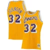 Resistente Fantastico Magic Johnson Los Angeles Lakers 1984/85 Big & Tall Hardwood Classics Swingman Jersey Gold