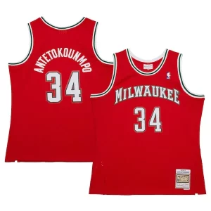 Gorgeous Giannis Antetokounmpo Milwaukee Bucks 2014/15 Hardwood Classics Swingman Jersey Red