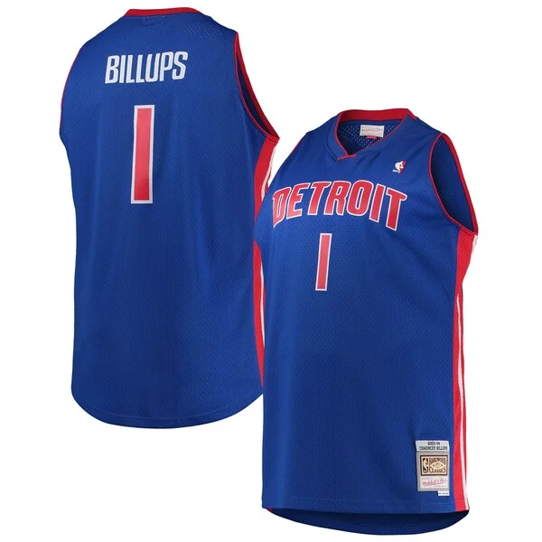 Prestigioso Chauncey Billups Detroit Pistons 2003/04 Big & Tall Hardwood Classics Swingman Jersey Blue