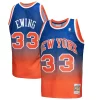Incantevole Eccezionale Trendy Patrick Ewing New York Knicks 1991/92 Hardwood Classics Fadeaway Swingman Player Jersey Orange/Royal