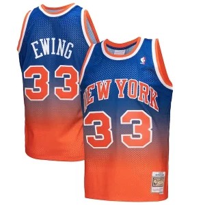 Incantevole Eccezionale Trendy Patrick Ewing New York Knicks 1991/92 Hardwood Classics Fadeaway Swingman Player Jersey Orange/Royal