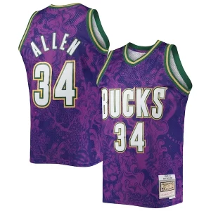Carino Comodo Ray Allen Milwaukee Bucks Hardwood Classics 2000/01 Lunar New Year Swingman Jersey Purple
