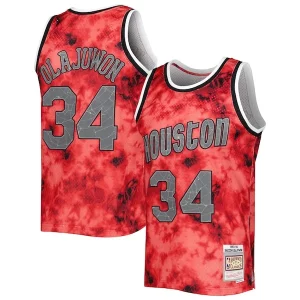 Cool Versatile Elegante Hakeem Olajuwon Houston Rockets 1993/94 Galaxy Swingman Jersey Red