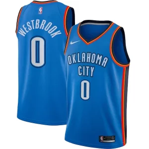 Gorgeous Lussuoso Russell Westbrook Oklahoma City Thunder Nike Swingman Player Jersey Icon Edition Blue