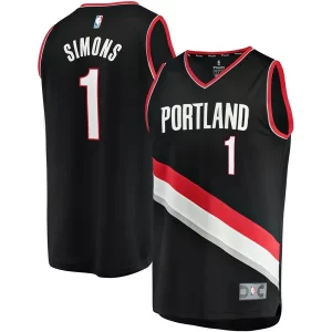 Classico Anfernee Simons Portland Trail Blazers Youth Fast Break Player Jersey Icon Edition Black