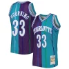 Resistente Carino Ottimo Alonzo Mourning Charlotte Hornets Hardwood Classics 1992/93 Split Swingman Jersey Teal/Purple