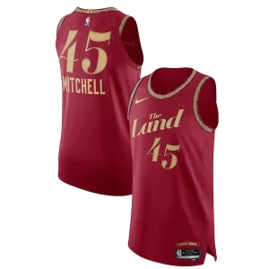 Raffinato Versatile Eccezionale Nike Donovan Mitchell Cleveland Cavaliers Authentic Jersey City Edition Wine