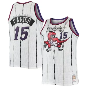 Elegante Trendy Vince Carter Toronto Raptors 1998/99 Big & Tall Hardwood Classics Swingman Jersey White/Purple