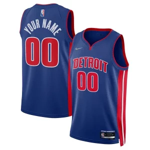 Comodo Detroit Pistons Nike 2021/22 Diamond Swingman Custom Jersey Icon Edition Blue