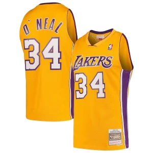 Delizioso Gorgeous Shaquille O'Neal Los Angeles Lakers Hardwood Classics Swingman Jersey Gold