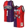 Eccezionale Fantastico Magnifico Tracy McGrady Toronto Raptors Hardwood Classics 1998/99 Split Swingman Jersey Purple/Red
