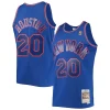 Ottimo Eccezionale Allan Houston New York Knicks 1996/97 Throwback Dark Swingman Jersey Blue