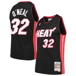 Meraviglioso Shaquille O'Neal Miami Heat Hardwood Classics Swingman Jersey Black