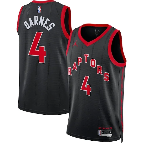 Fascinante Meraviglioso Attraente Scottie Barnes Toronto Raptors Jordan Brand Unisex Swingman Jersey Statement Edition Black