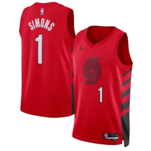 Fantastico Anfernee Simons Portland Trail Blazers Jordan Brand Unisex Swingman Jersey Statement Edition Red