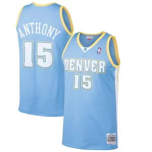 Eccezionale Robusto Carmelo Anthony Denver Nuggets Hardwood Classics Swingman Jersey Light Blue