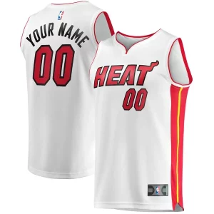 Meraviglioso Accattivante Raffinato Miami Heat Youth Fast Break Custom Replica Jersey Association Edition White