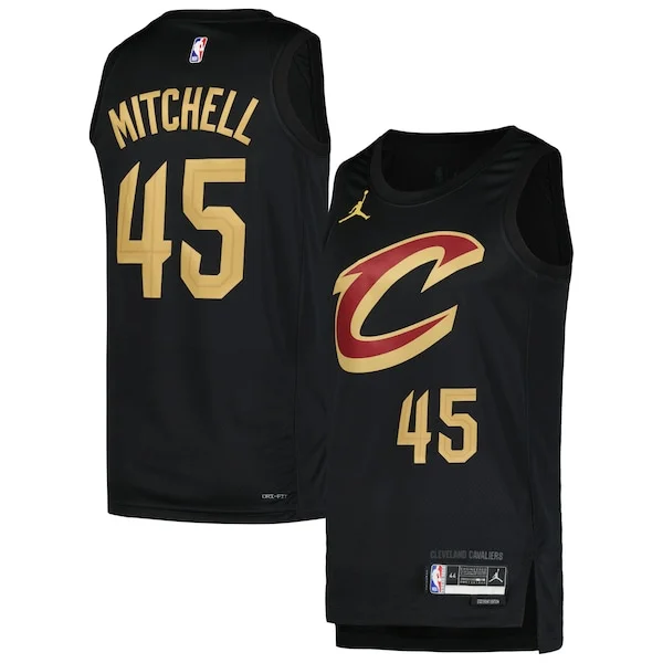 Accattivante Fantastico Donovan Mitchell Cleveland Cavaliers Jordan Brand Swingman Player Jersey Statement Edition Black