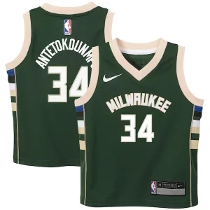 Duraturo Giannis Antetokounmpo Milwaukee Bucks Nike Preschool Swingman Player Jersey Icon Edition Hunter Green