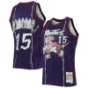 Gorgeous Resistente Vince Carter Toronto Raptors 1998/99 Hardwood Classics NBA 75th Anniversary Diamond Swingman Jersey Purple
