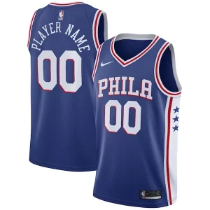 Versatile Meraviglioso Carino Philadelphia 76ers Nike Swingman Custom Jersey Blue Icon Edition
